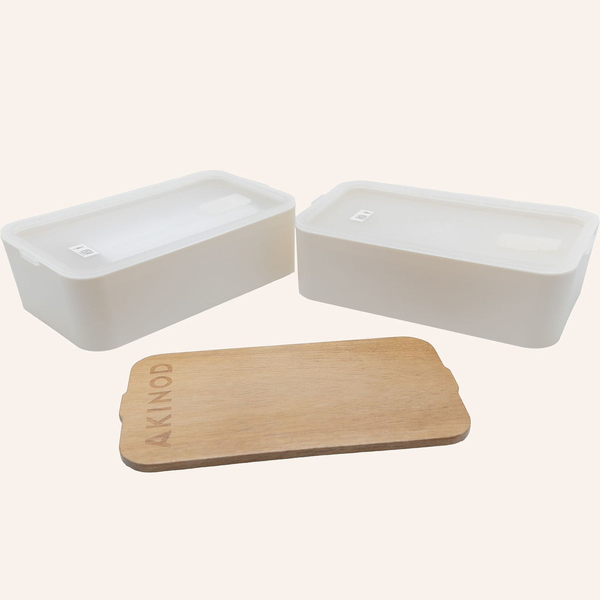 Bento + Lunch bag 11:58, Blanc / Bleu jeans